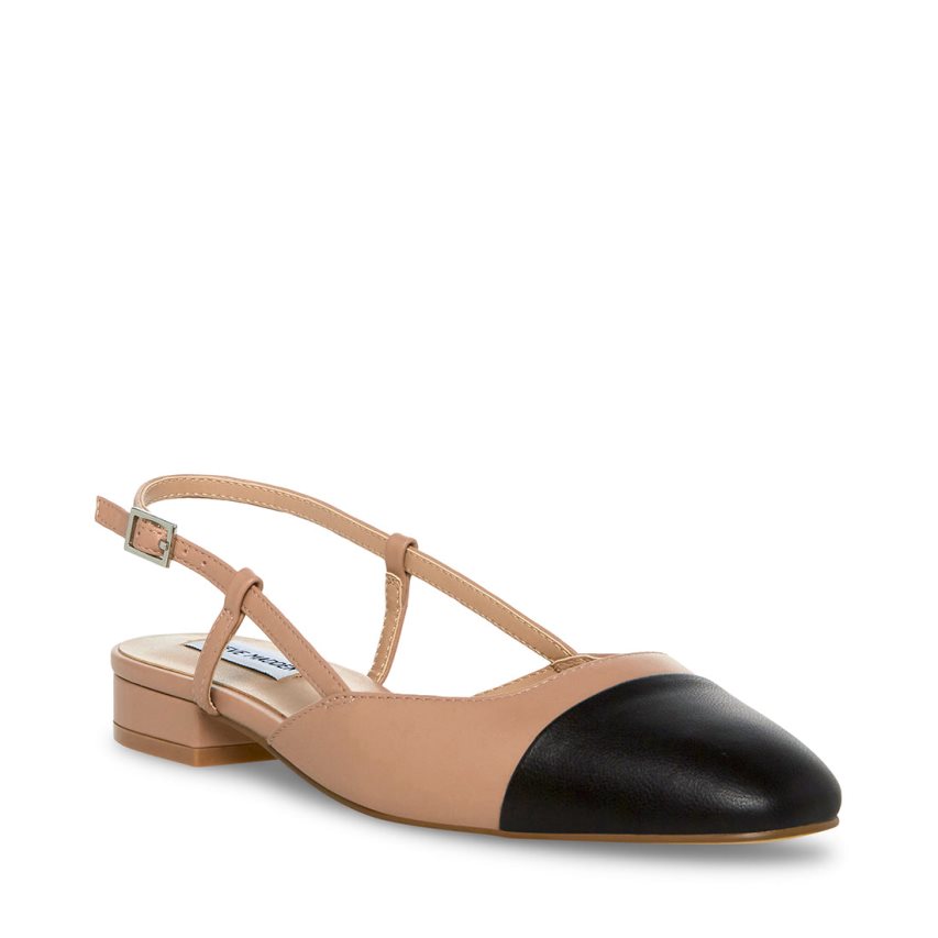 Mulas Steve Madden Belinda Cuero Mujer Beige Negras | ES HR1492